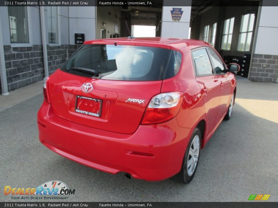 2011 Toyota Matrix 1.8 Radiant Red / Ash Gray Photo #18