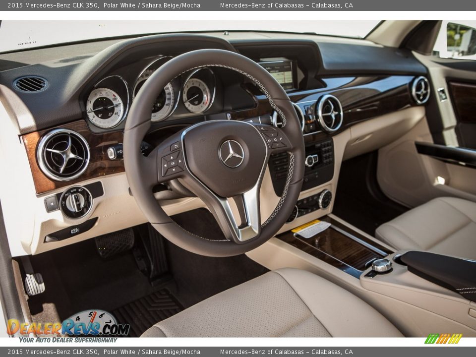 2015 Mercedes-Benz GLK 350 Polar White / Sahara Beige/Mocha Photo #5