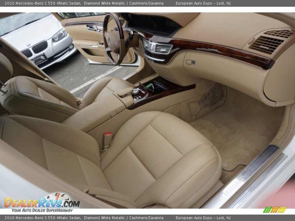 2010 Mercedes-Benz S 550 4Matic Sedan Diamond White Metallic / Cashmere/Savanna Photo #8