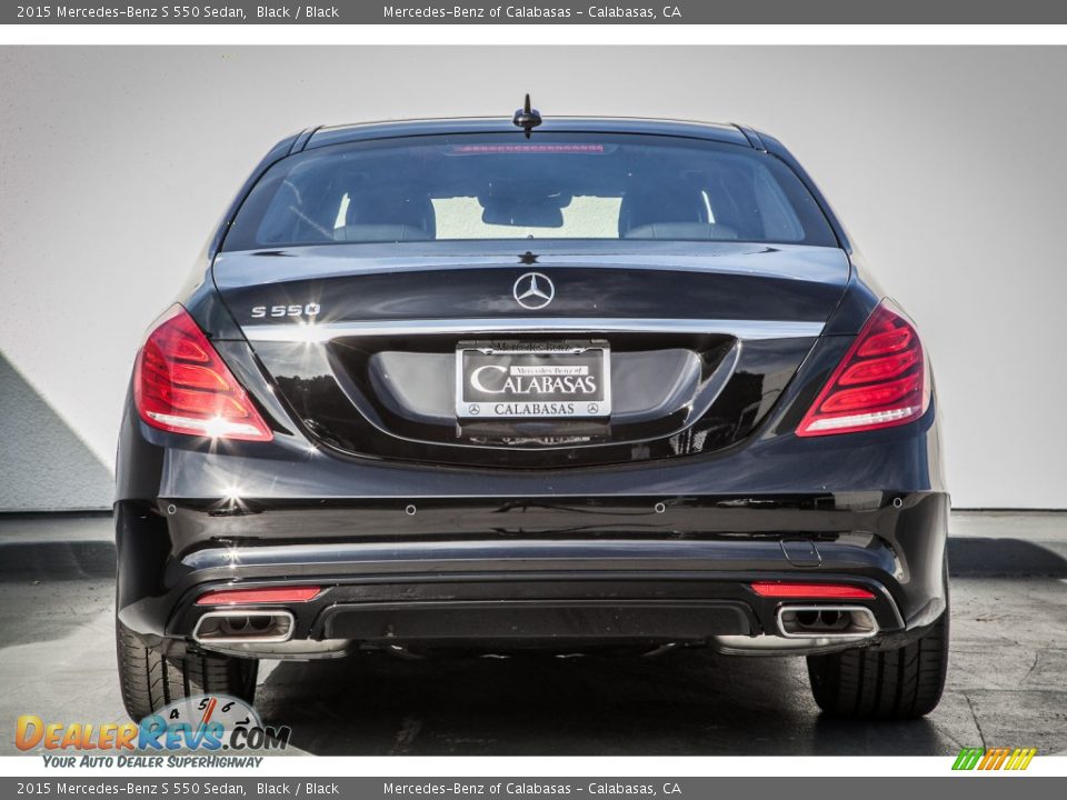 2015 Mercedes-Benz S 550 Sedan Black / Black Photo #3