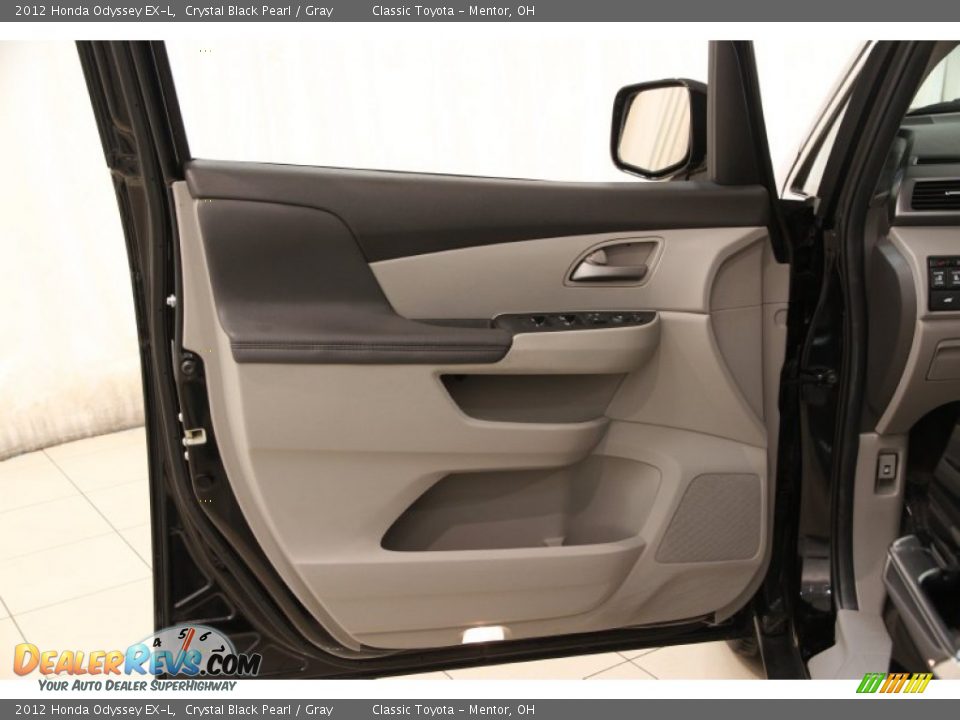 2012 Honda Odyssey EX-L Crystal Black Pearl / Gray Photo #4