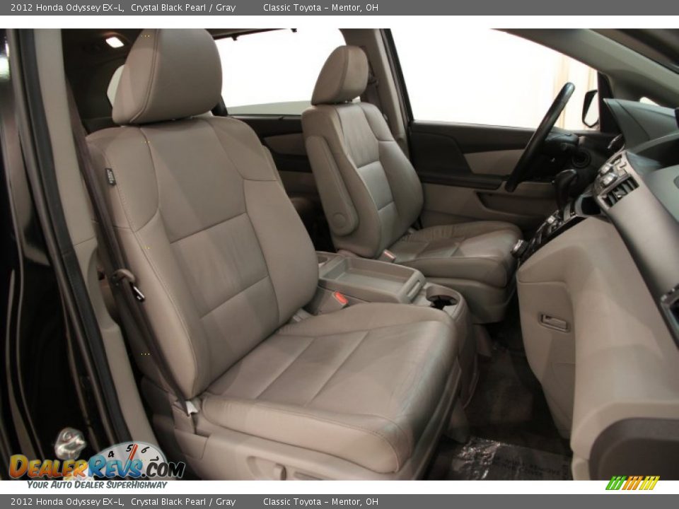 2012 Honda Odyssey EX-L Crystal Black Pearl / Gray Photo #16