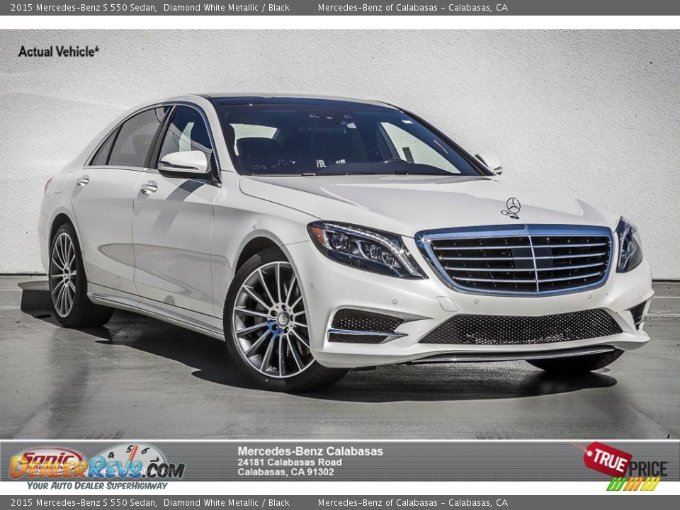 2015 Mercedes-Benz S 550 Sedan Diamond White Metallic / Black Photo #1