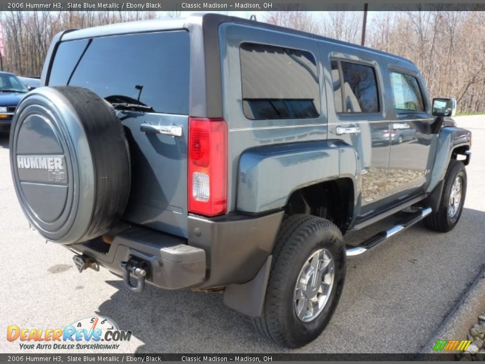 2006 Hummer H3 Slate Blue Metallic / Ebony Black Photo #2