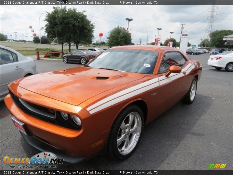 2011 Dodge Challenger R/T Classic Toxic Orange Pearl / Dark Slate Gray Photo #3