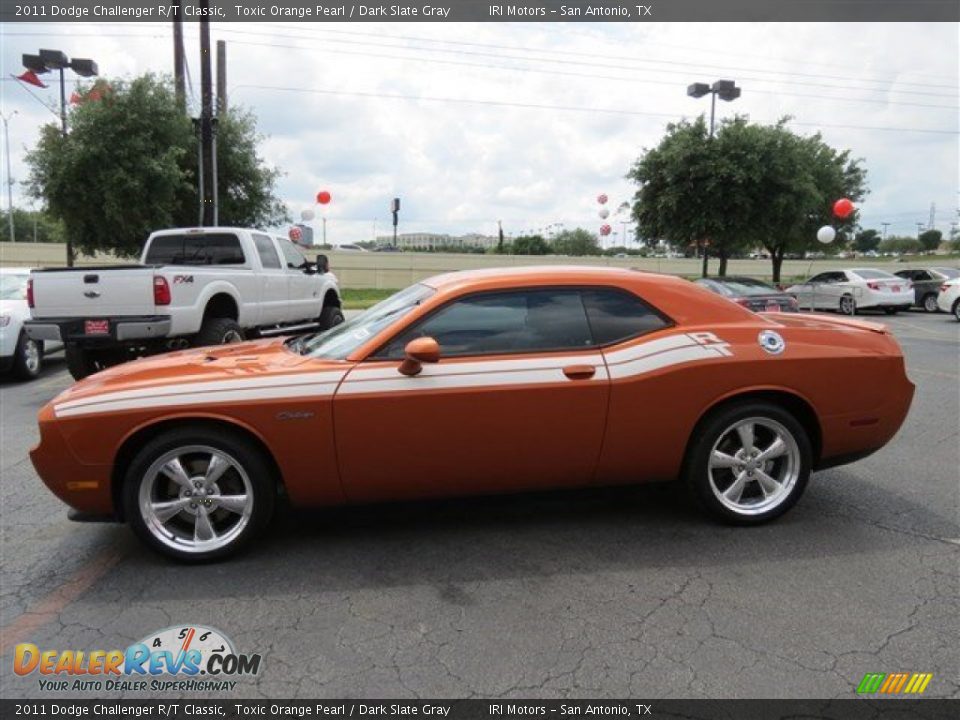2011 Dodge Challenger R/T Classic Toxic Orange Pearl / Dark Slate Gray Photo #4
