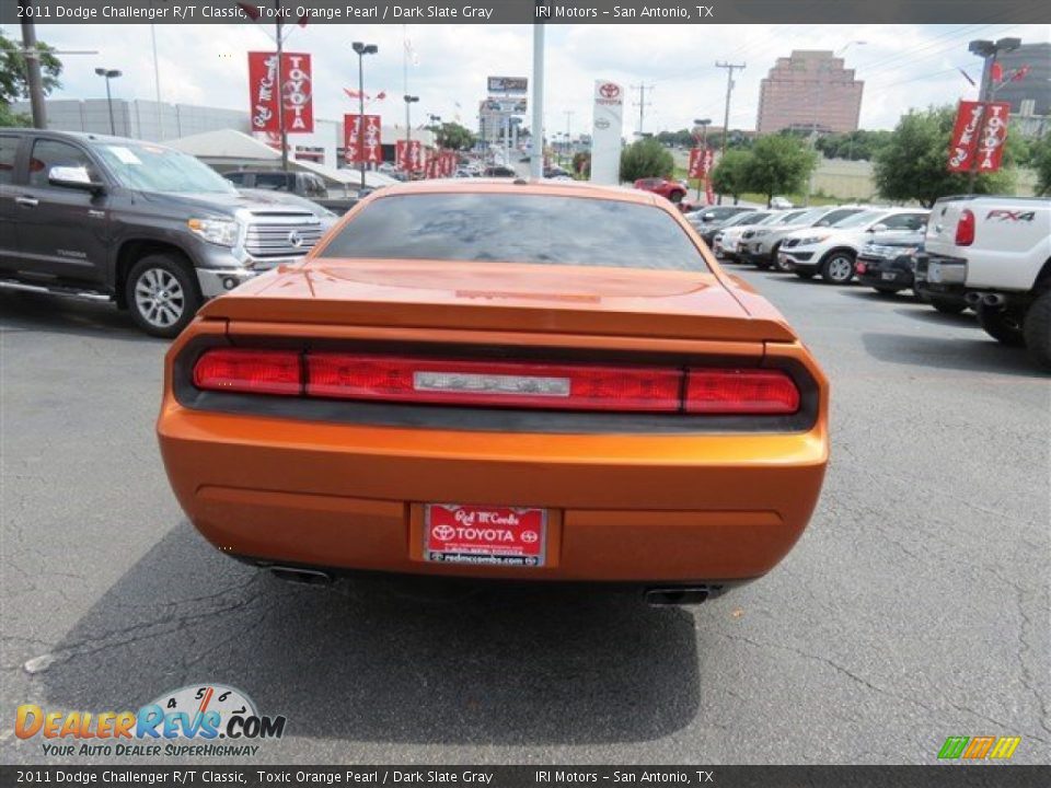 2011 Dodge Challenger R/T Classic Toxic Orange Pearl / Dark Slate Gray Photo #6