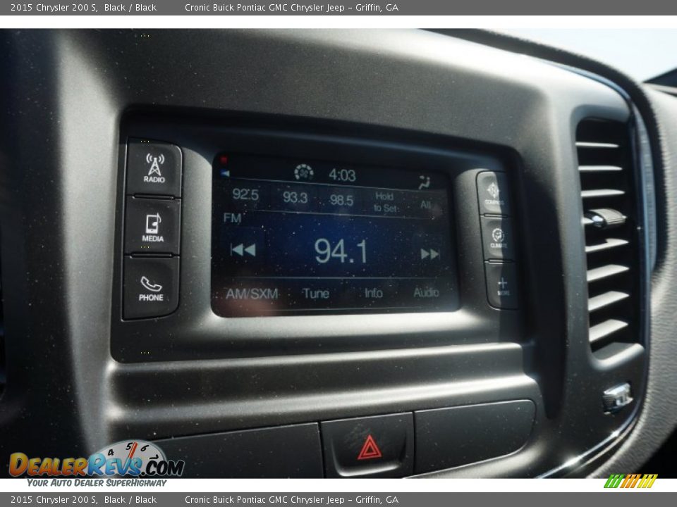 2015 Chrysler 200 S Black / Black Photo #15