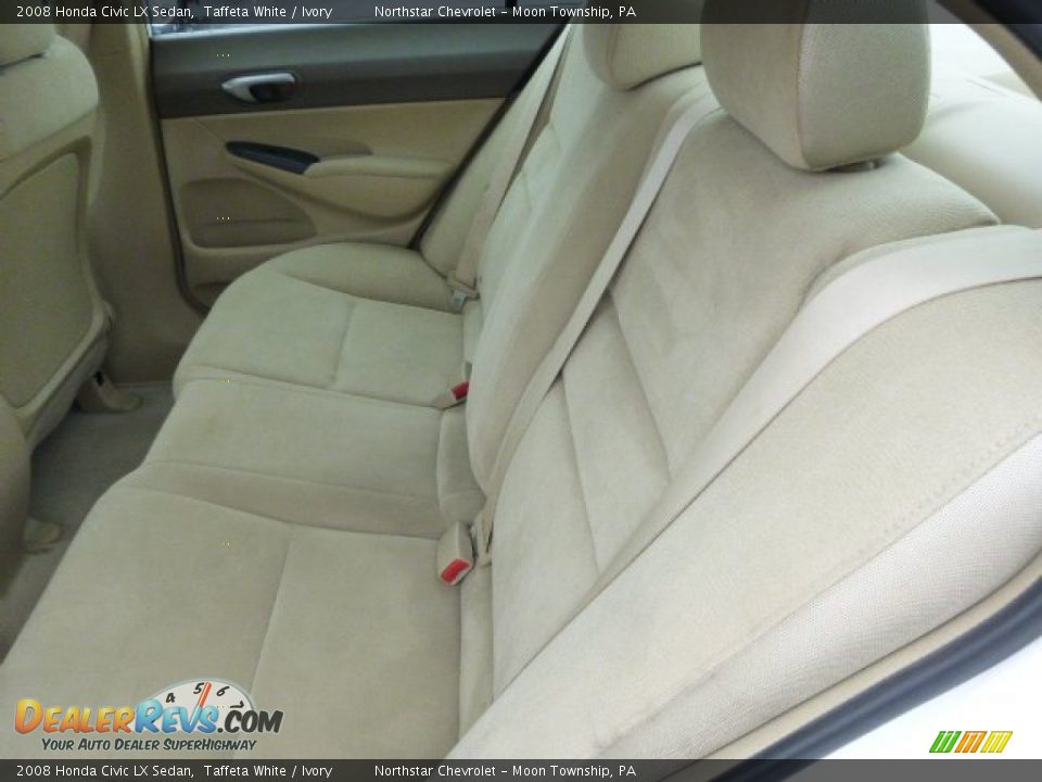 2008 Honda Civic LX Sedan Taffeta White / Ivory Photo #9