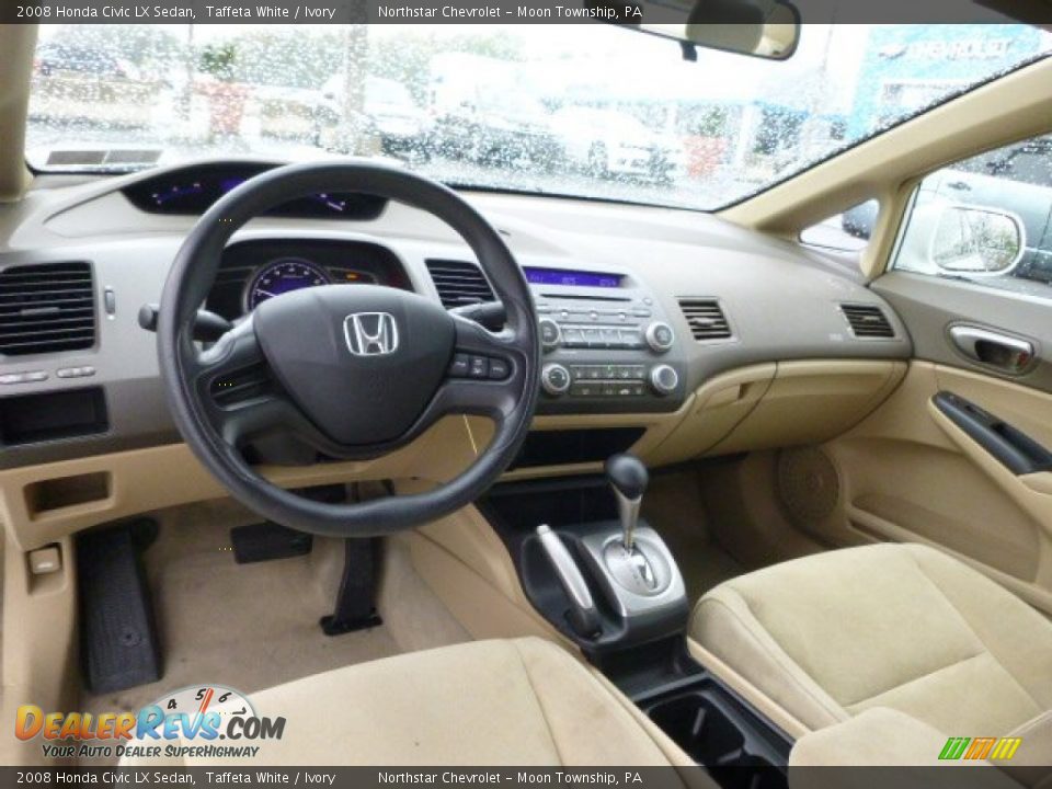 Ivory Interior - 2008 Honda Civic LX Sedan Photo #10