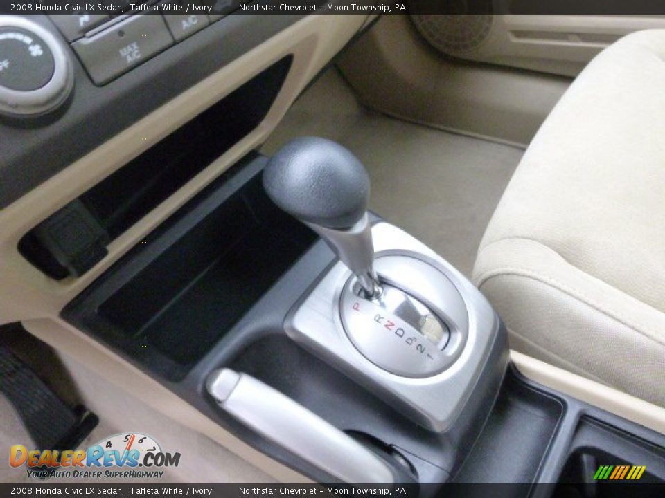 2008 Honda Civic LX Sedan Taffeta White / Ivory Photo #12