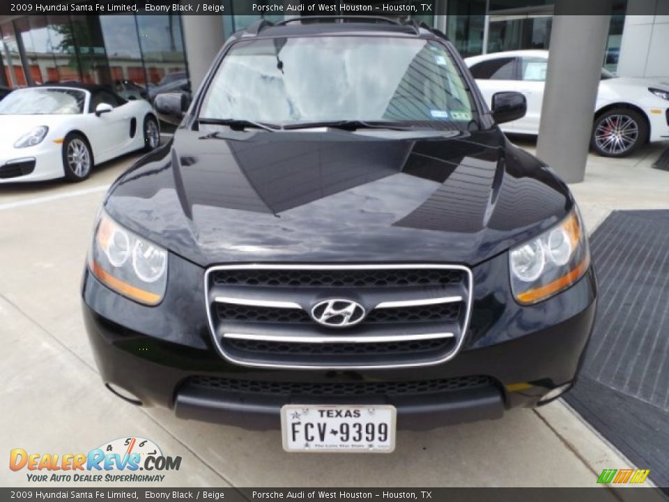 2009 Hyundai Santa Fe Limited Ebony Black / Beige Photo #2