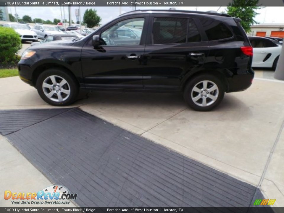 2009 Hyundai Santa Fe Limited Ebony Black / Beige Photo #4