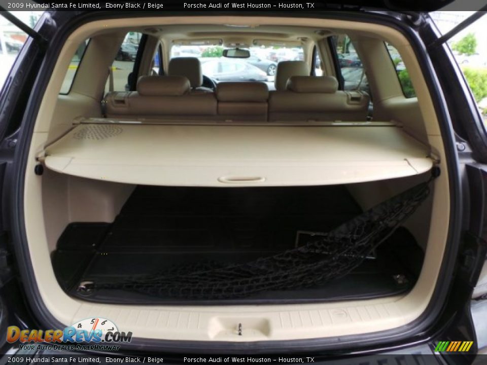 2009 Hyundai Santa Fe Limited Ebony Black / Beige Photo #33