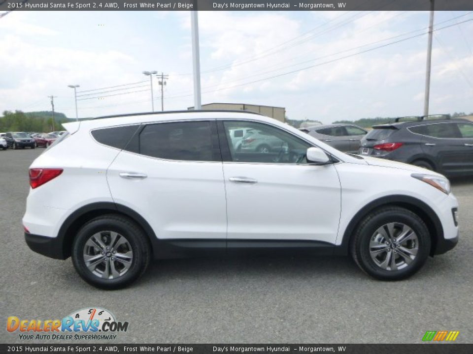 2015 Hyundai Santa Fe Sport 2.4 AWD Frost White Pearl / Beige Photo #2