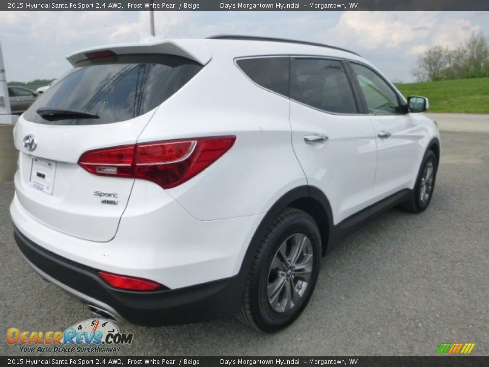 2015 Hyundai Santa Fe Sport 2.4 AWD Frost White Pearl / Beige Photo #3