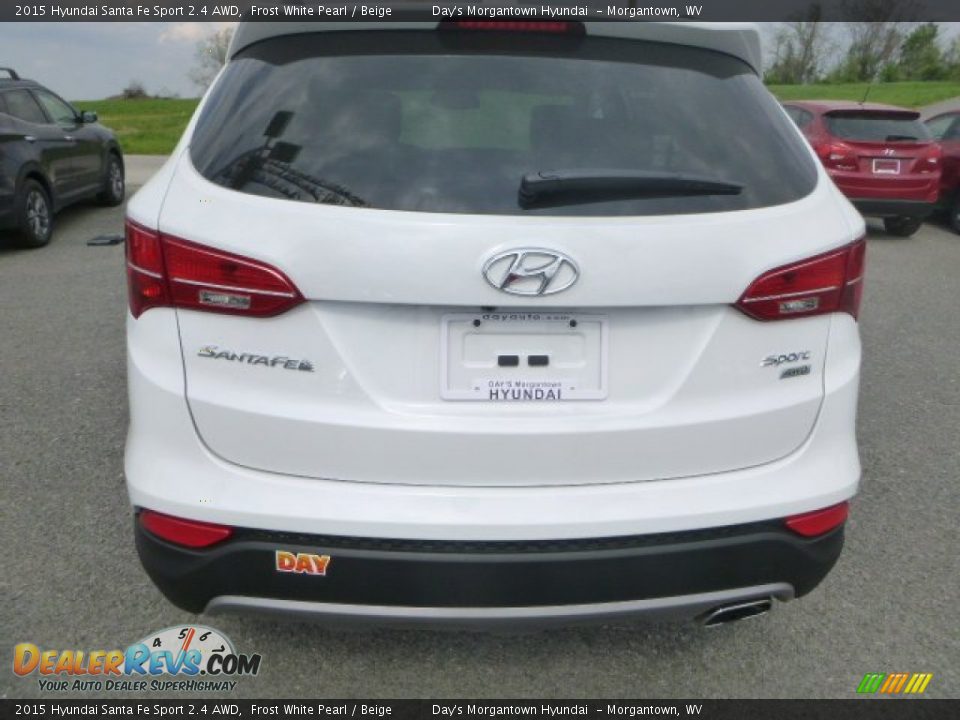 2015 Hyundai Santa Fe Sport 2.4 AWD Frost White Pearl / Beige Photo #4
