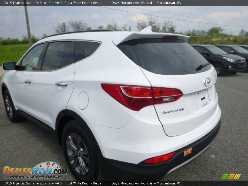 2015 Hyundai Santa Fe Sport 2.4 AWD Frost White Pearl / Beige Photo #5