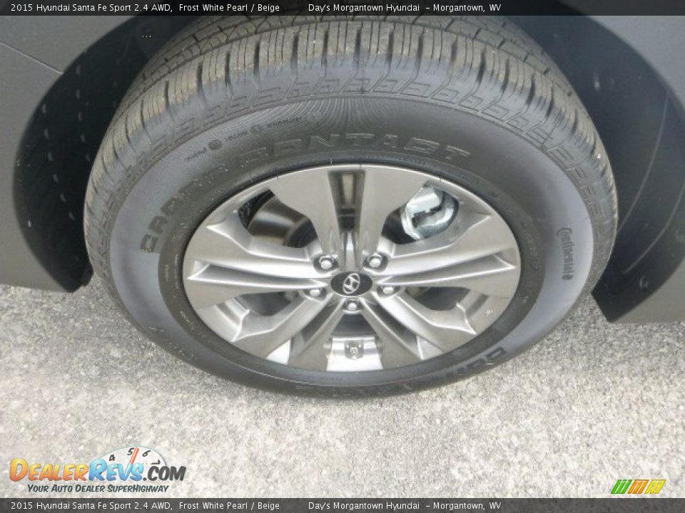 2015 Hyundai Santa Fe Sport 2.4 AWD Frost White Pearl / Beige Photo #8