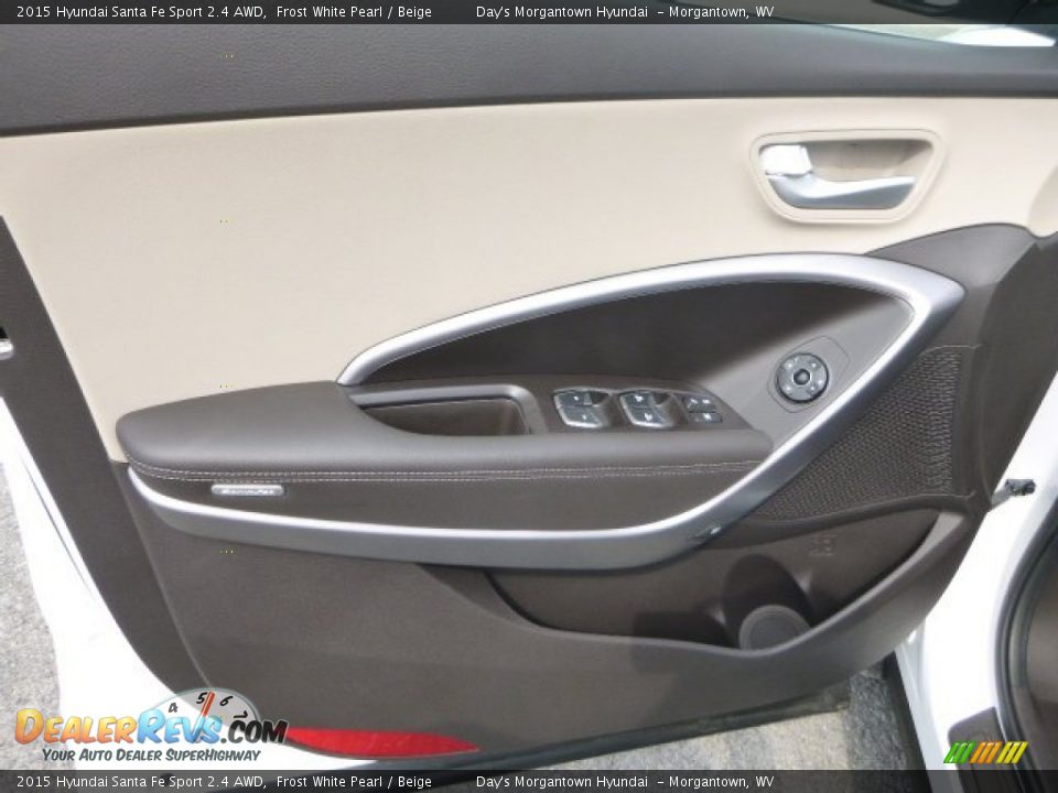 2015 Hyundai Santa Fe Sport 2.4 AWD Frost White Pearl / Beige Photo #14