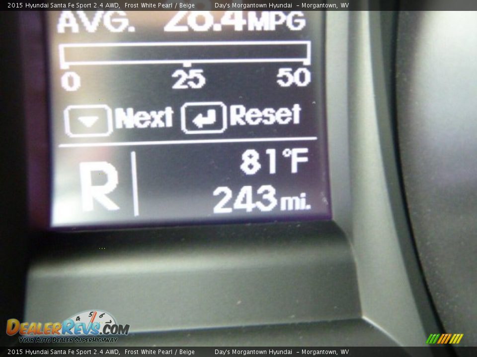 2015 Hyundai Santa Fe Sport 2.4 AWD Frost White Pearl / Beige Photo #19