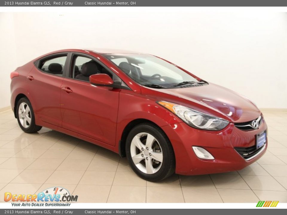 2013 Hyundai Elantra GLS Red / Gray Photo #1