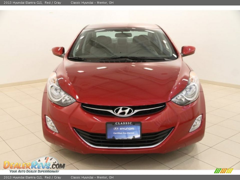 2013 Hyundai Elantra GLS Red / Gray Photo #2
