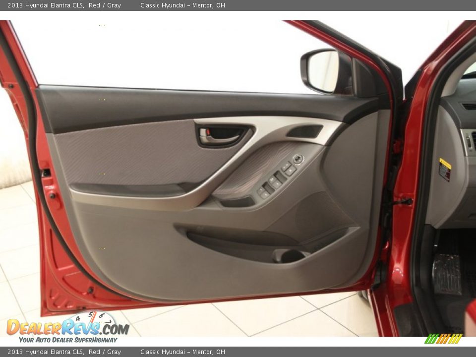 2013 Hyundai Elantra GLS Red / Gray Photo #4