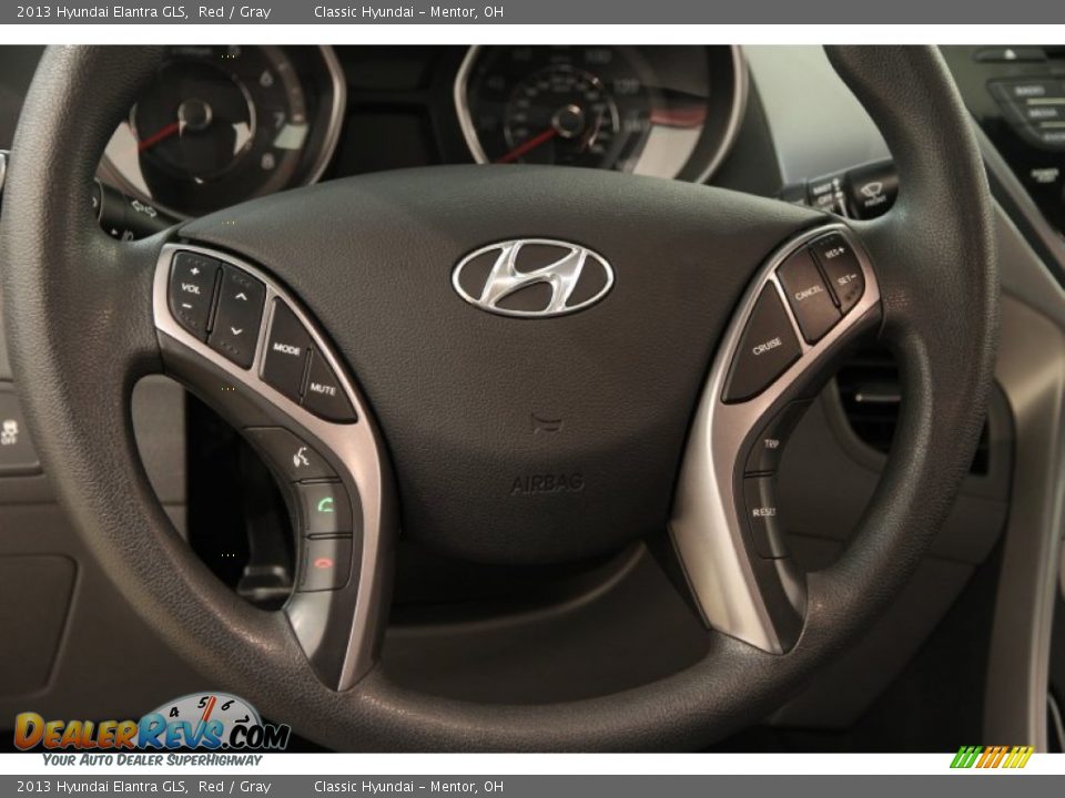 2013 Hyundai Elantra GLS Red / Gray Photo #6