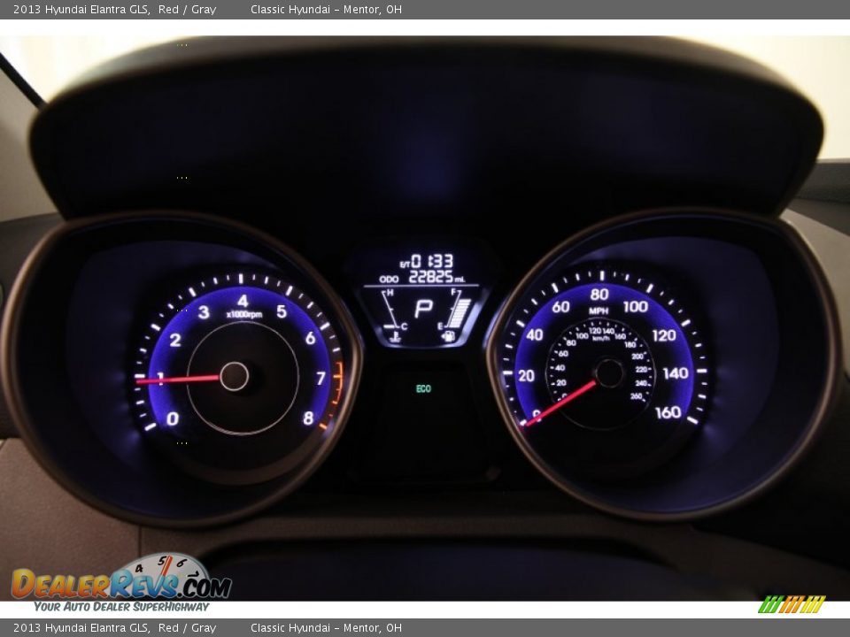 2013 Hyundai Elantra GLS Red / Gray Photo #7
