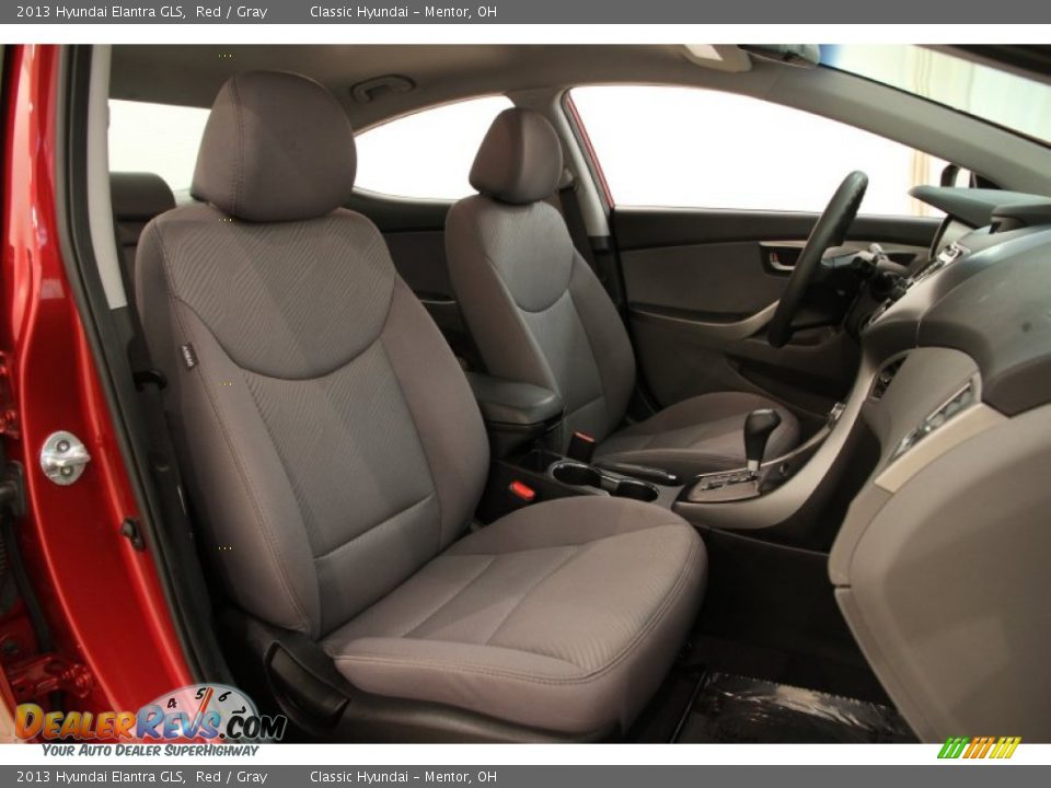 2013 Hyundai Elantra GLS Red / Gray Photo #11