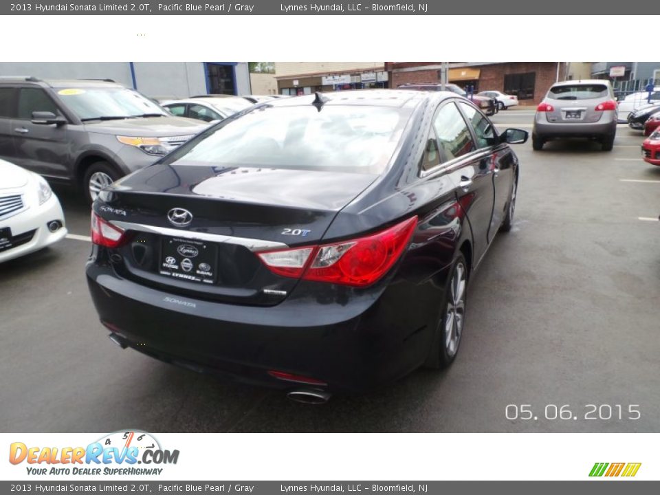 2013 Hyundai Sonata Limited 2.0T Pacific Blue Pearl / Gray Photo #6