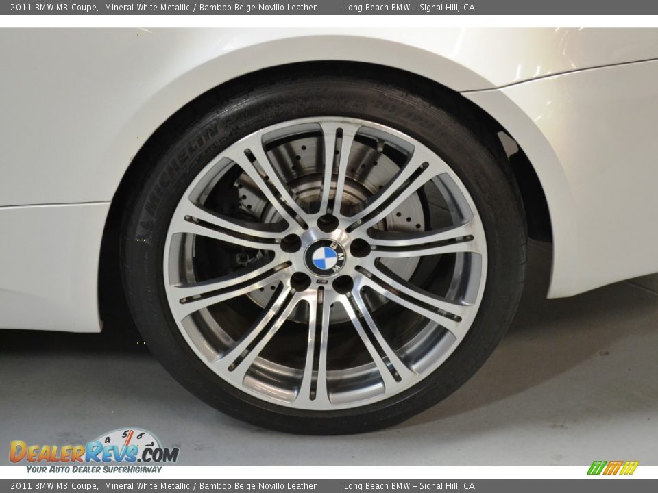 2011 BMW M3 Coupe Mineral White Metallic / Bamboo Beige Novillo Leather Photo #8