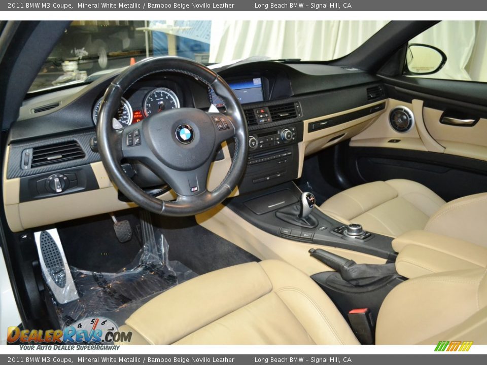 2011 BMW M3 Coupe Mineral White Metallic / Bamboo Beige Novillo Leather Photo #12