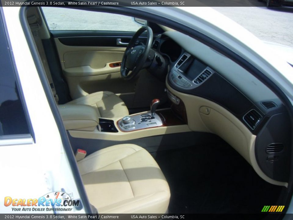 2012 Hyundai Genesis 3.8 Sedan White Satin Pearl / Cashmere Photo #15