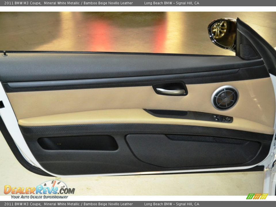 2011 BMW M3 Coupe Mineral White Metallic / Bamboo Beige Novillo Leather Photo #17