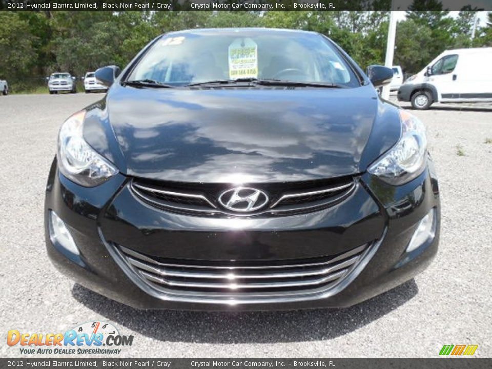 2012 Hyundai Elantra Limited Black Noir Pearl / Gray Photo #14