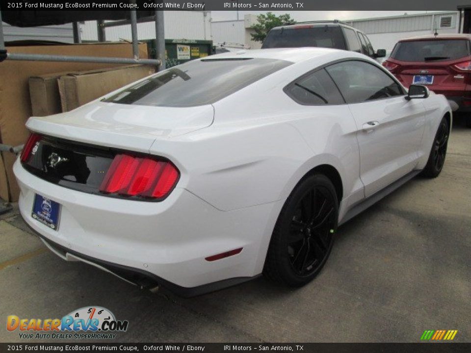 2015 Ford Mustang EcoBoost Premium Coupe Oxford White / Ebony Photo #8