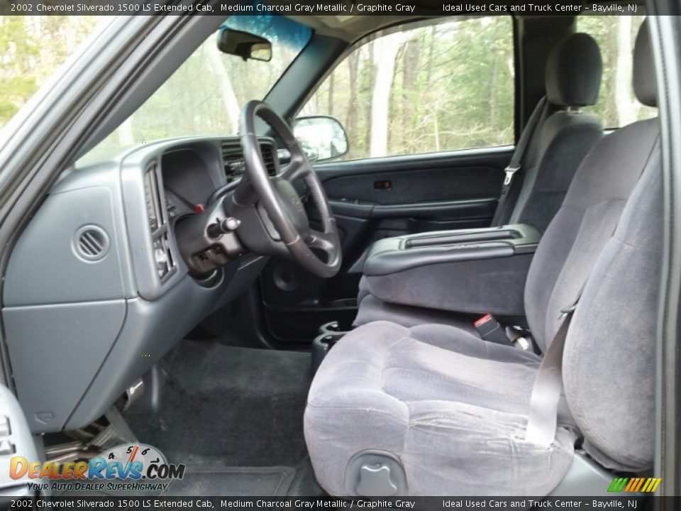 2002 Chevrolet Silverado 1500 LS Extended Cab Medium Charcoal Gray Metallic / Graphite Gray Photo #13