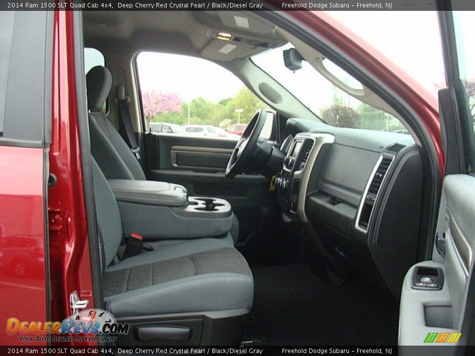 2014 Ram 1500 SLT Quad Cab 4x4 Deep Cherry Red Crystal Pearl / Black/Diesel Gray Photo #15