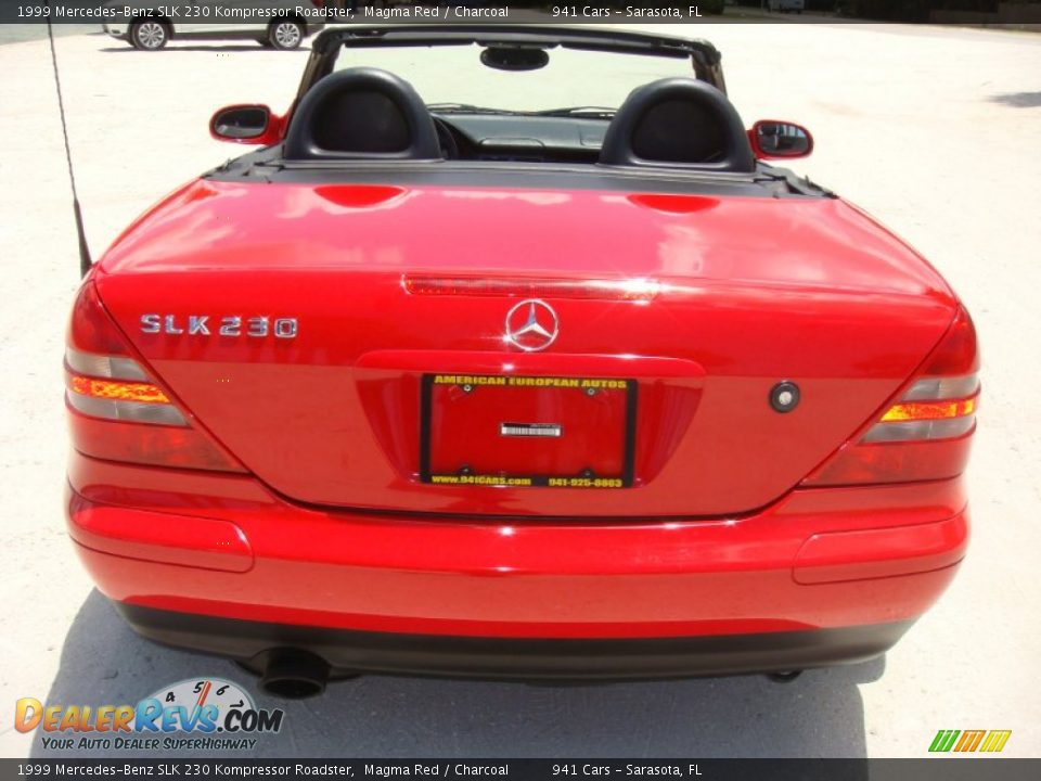 1999 Mercedes-Benz SLK 230 Kompressor Roadster Magma Red / Charcoal Photo #6