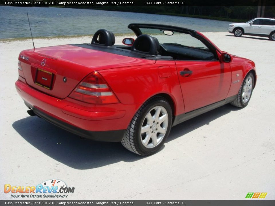 1999 Mercedes-Benz SLK 230 Kompressor Roadster Magma Red / Charcoal Photo #7