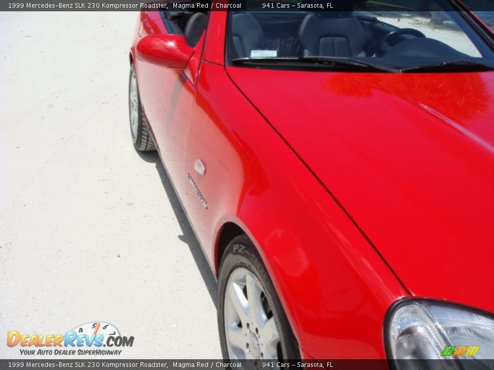 1999 Mercedes-Benz SLK 230 Kompressor Roadster Magma Red / Charcoal Photo #9