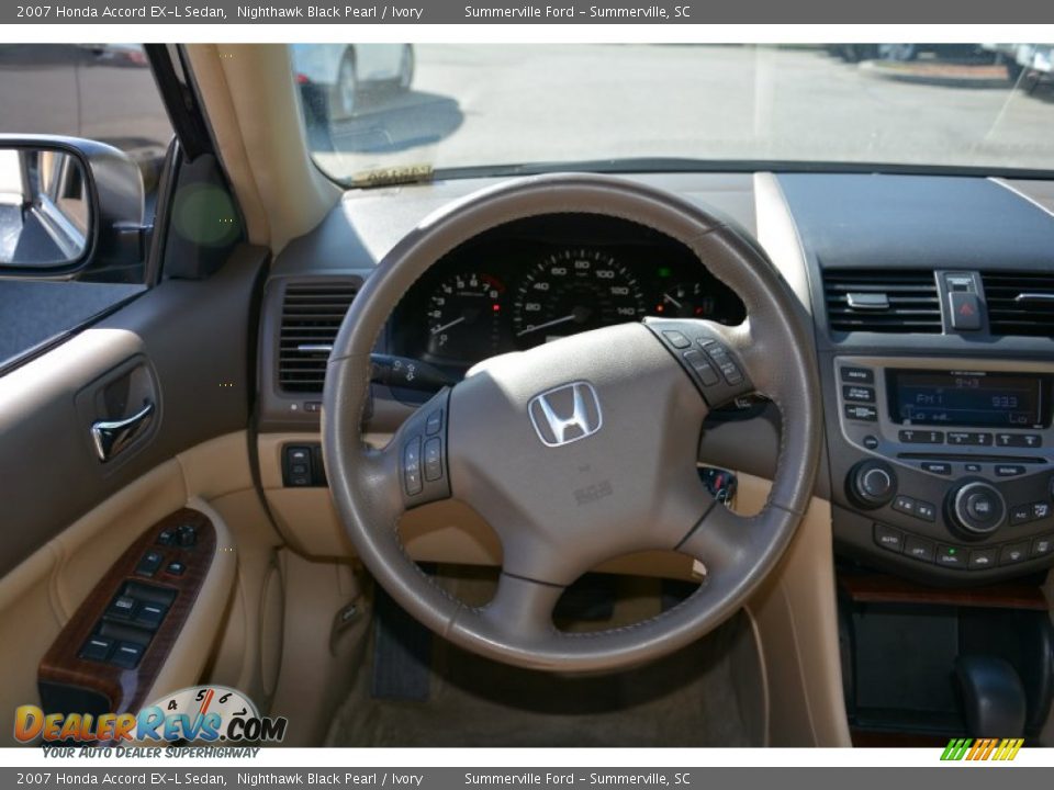 2007 Honda Accord EX-L Sedan Nighthawk Black Pearl / Ivory Photo #10