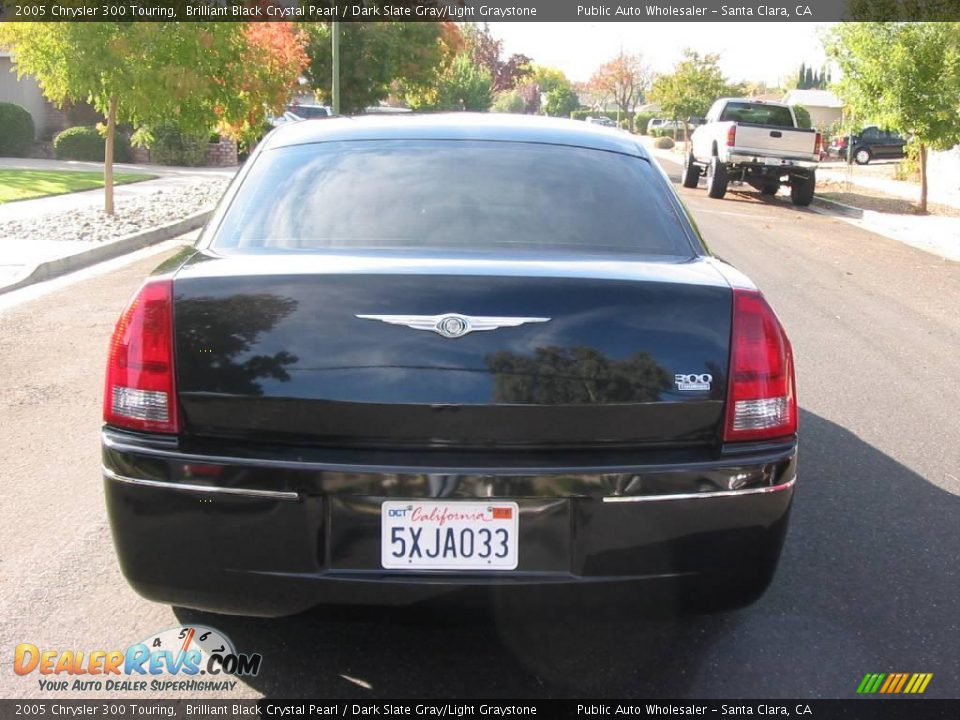 2005 Chrysler 300 Touring Brilliant Black Crystal Pearl / Dark Slate Gray/Light Graystone Photo #4