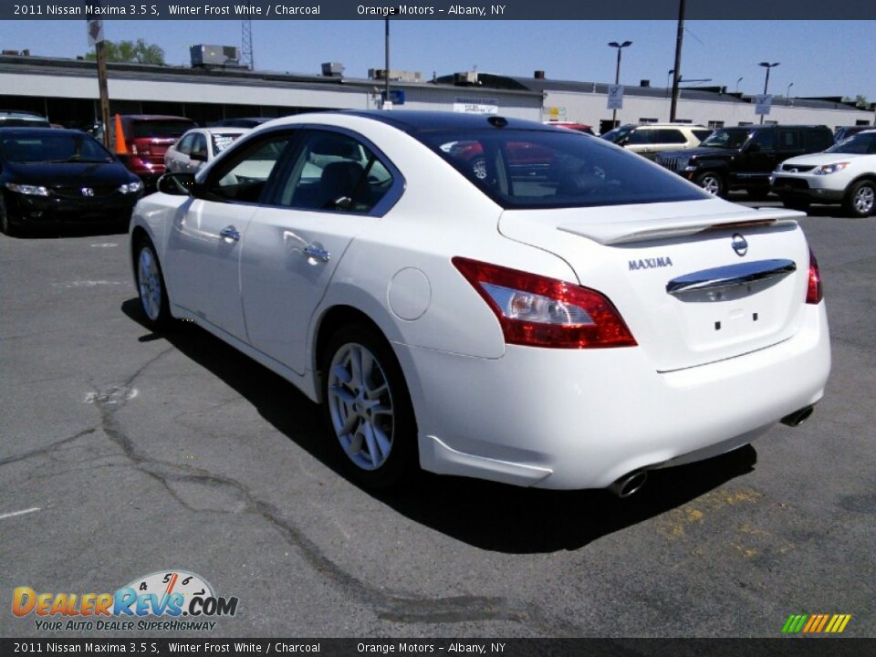 2011 Nissan Maxima 3.5 S Winter Frost White / Charcoal Photo #4