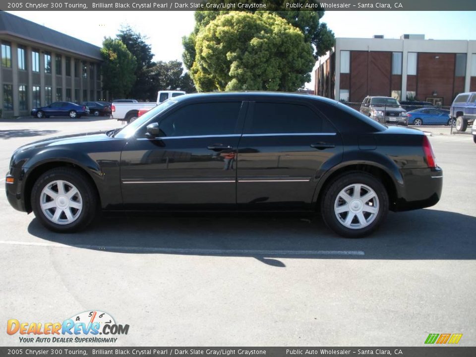2005 Chrysler 300 Touring Brilliant Black Crystal Pearl / Dark Slate Gray/Light Graystone Photo #5