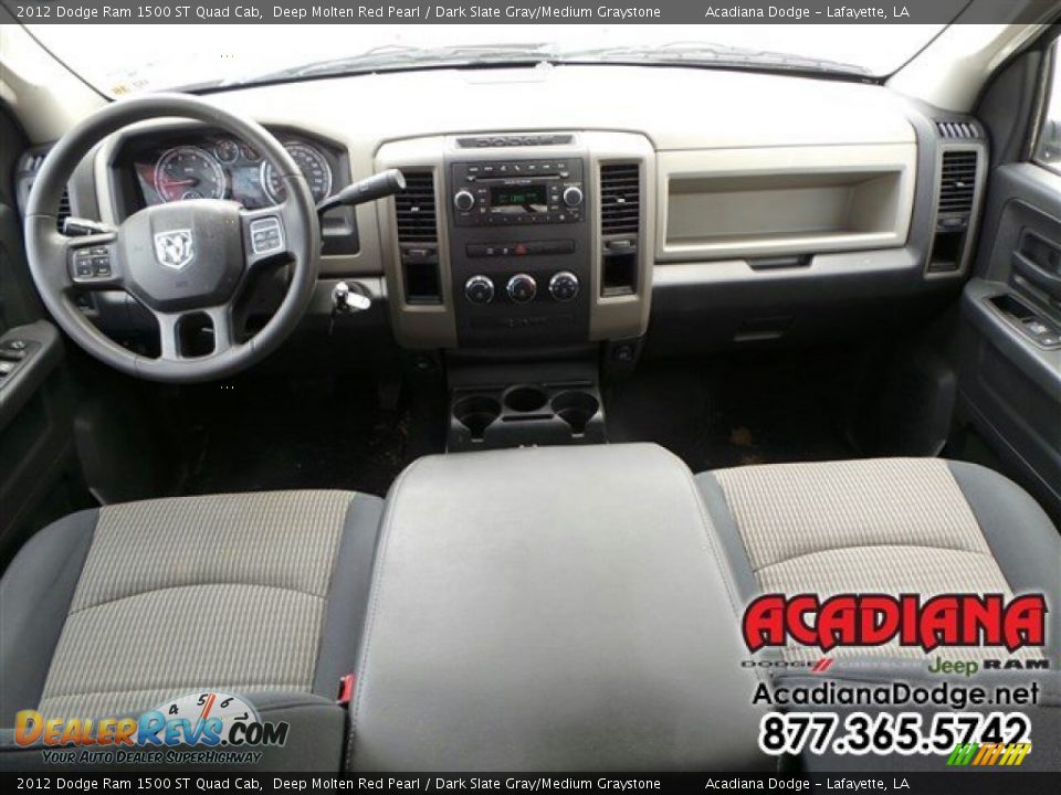 2012 Dodge Ram 1500 ST Quad Cab Deep Molten Red Pearl / Dark Slate Gray/Medium Graystone Photo #22