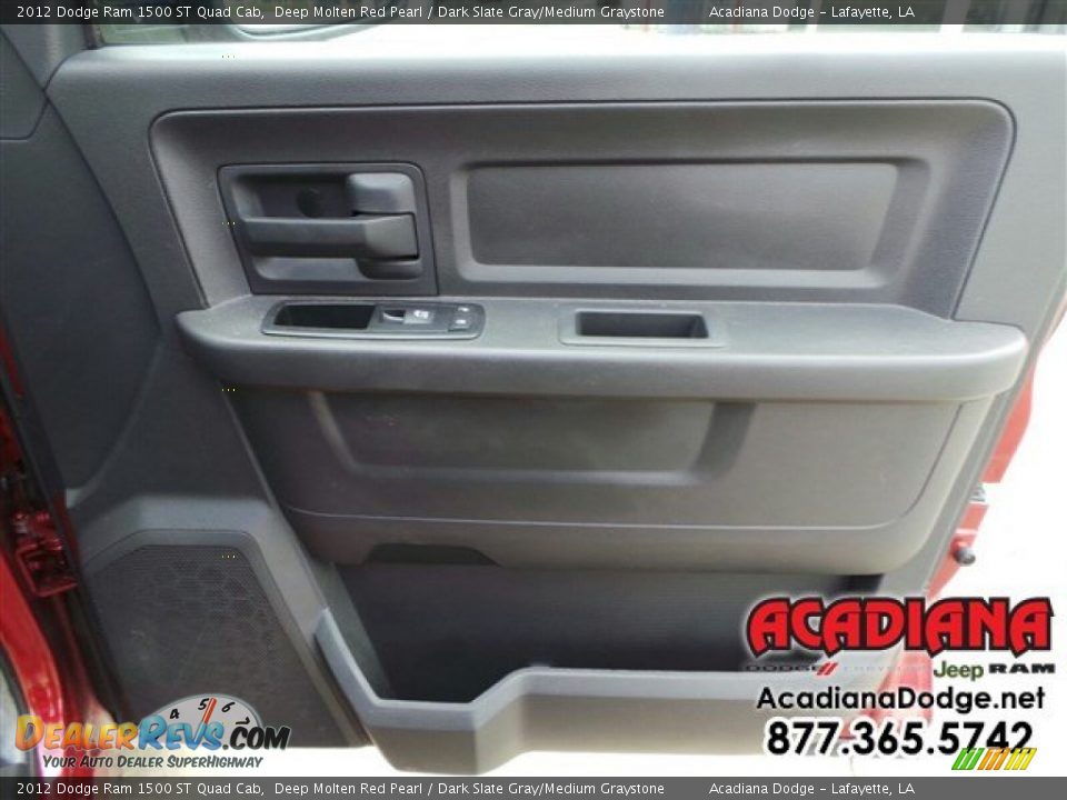 2012 Dodge Ram 1500 ST Quad Cab Deep Molten Red Pearl / Dark Slate Gray/Medium Graystone Photo #24
