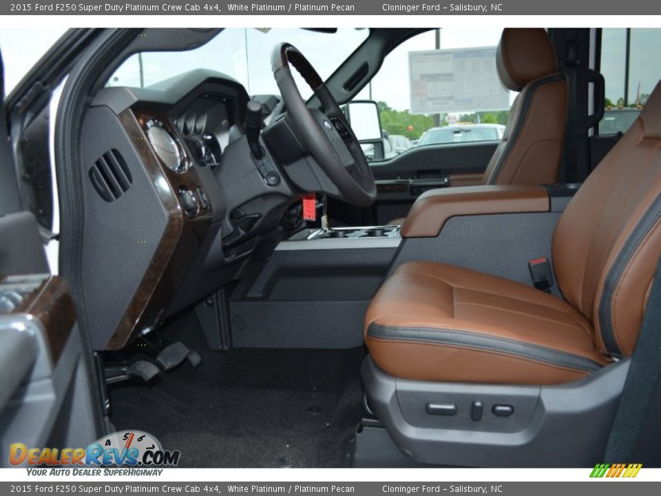 2015 Ford F250 Super Duty Platinum Crew Cab 4x4 White Platinum / Platinum Pecan Photo #9